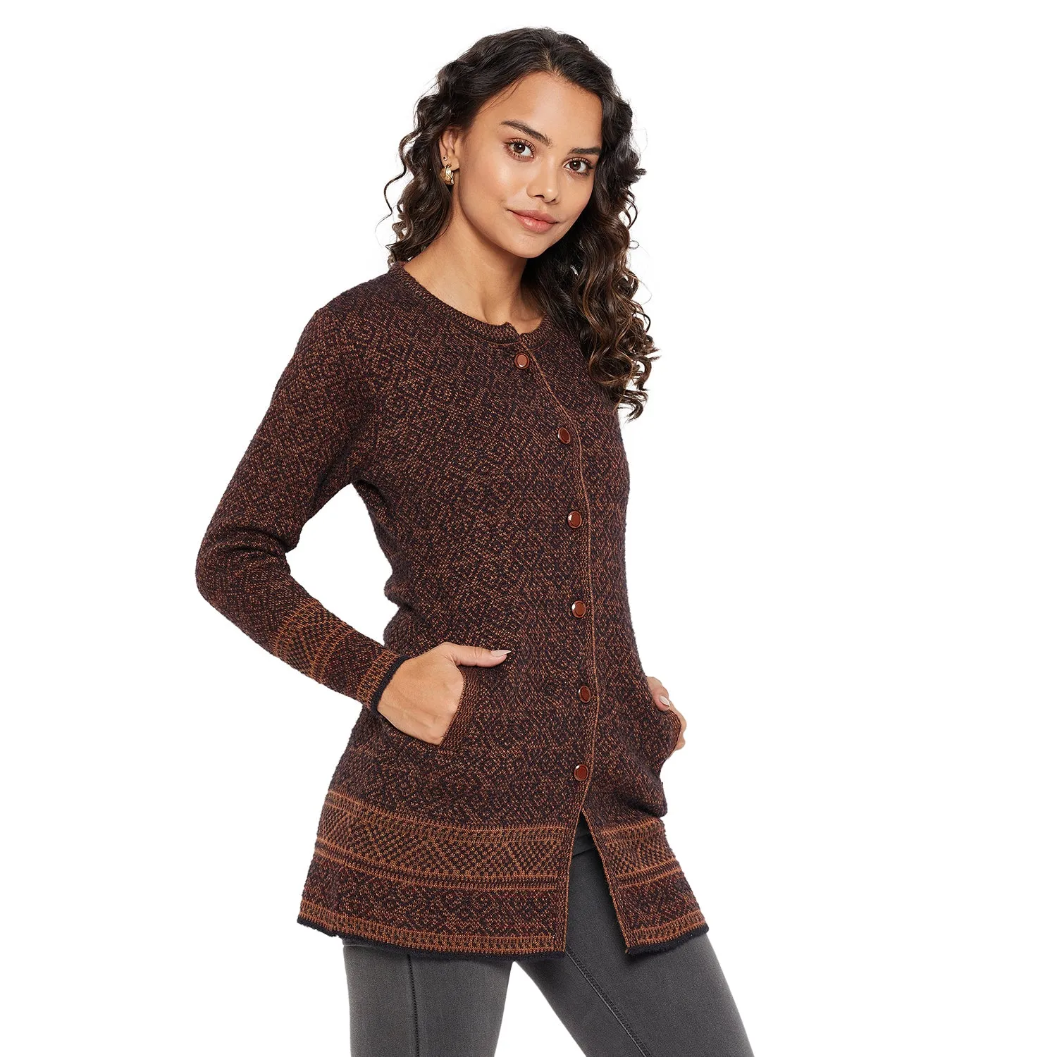Duke Stardust Women Round Neck Cardigan  (SDS1107)
