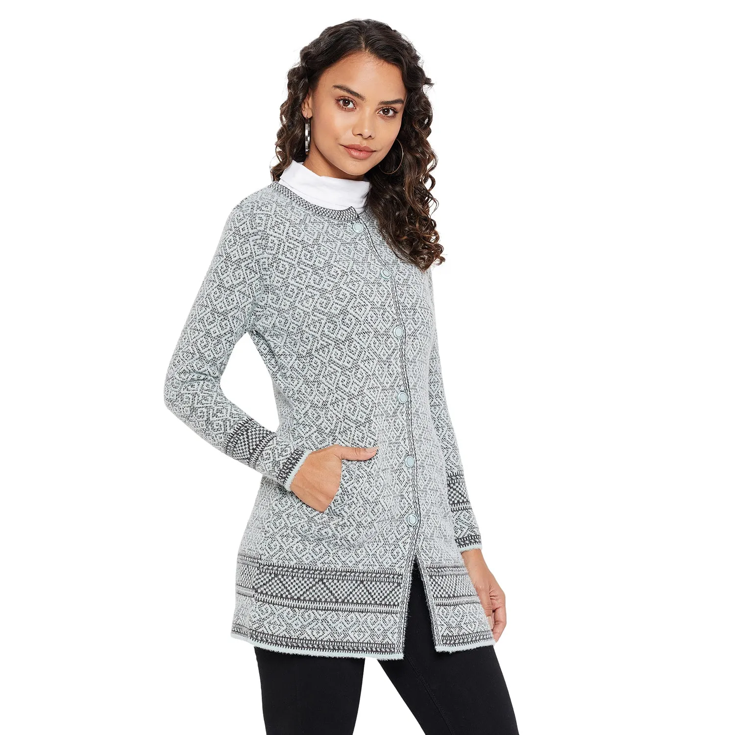 Duke Stardust Women Round Neck Cardigan  (SDS1107)