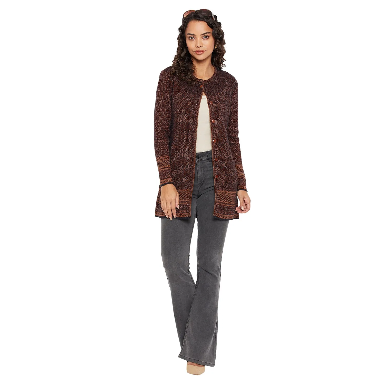 Duke Stardust Women Round Neck Cardigan  (SDS1107)