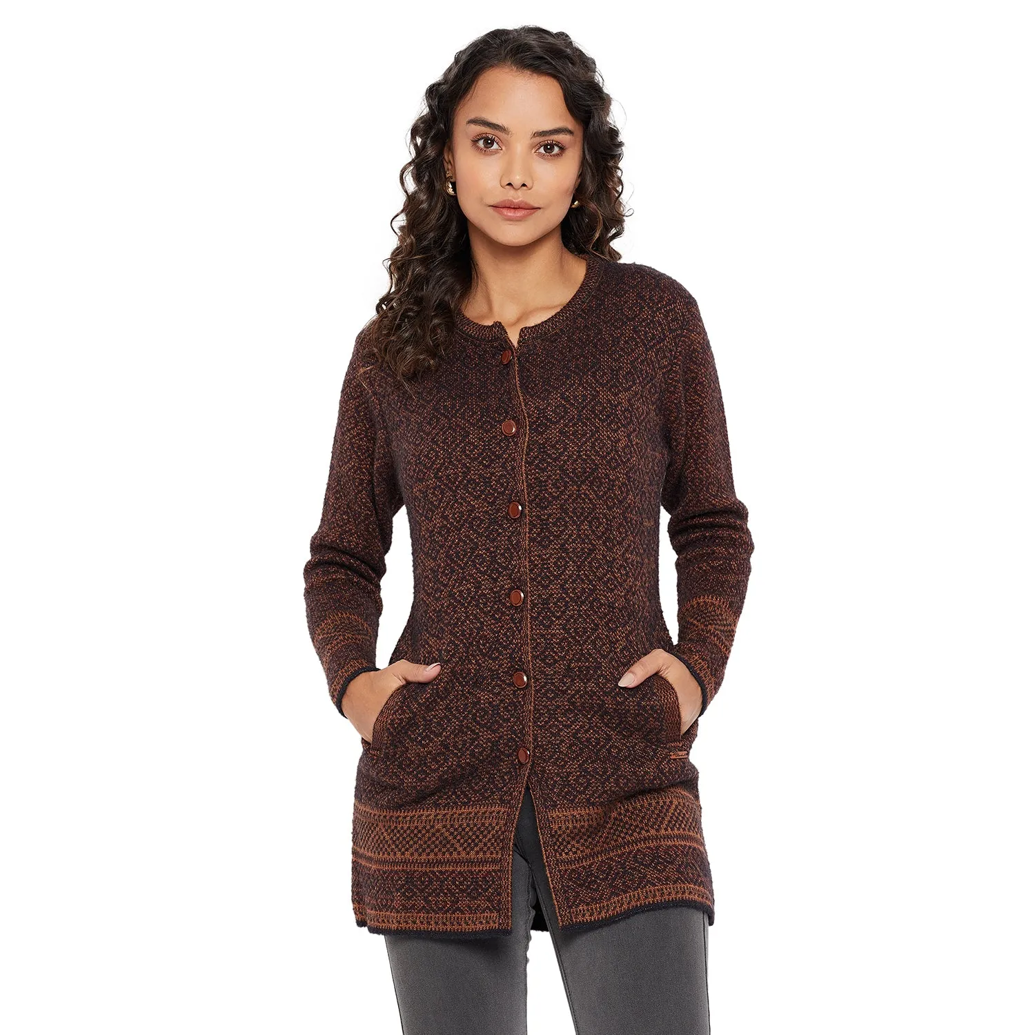 Duke Stardust Women Round Neck Cardigan  (SDS1107)