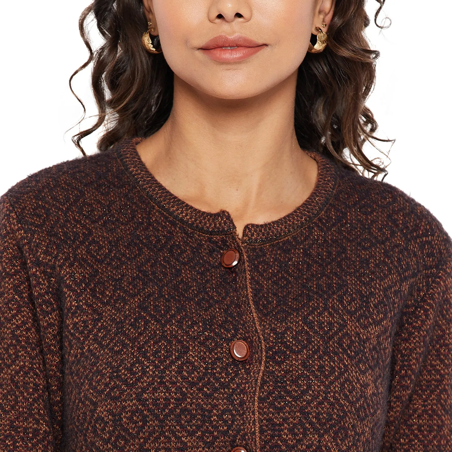 Duke Stardust Women Round Neck Cardigan  (SDS1107)