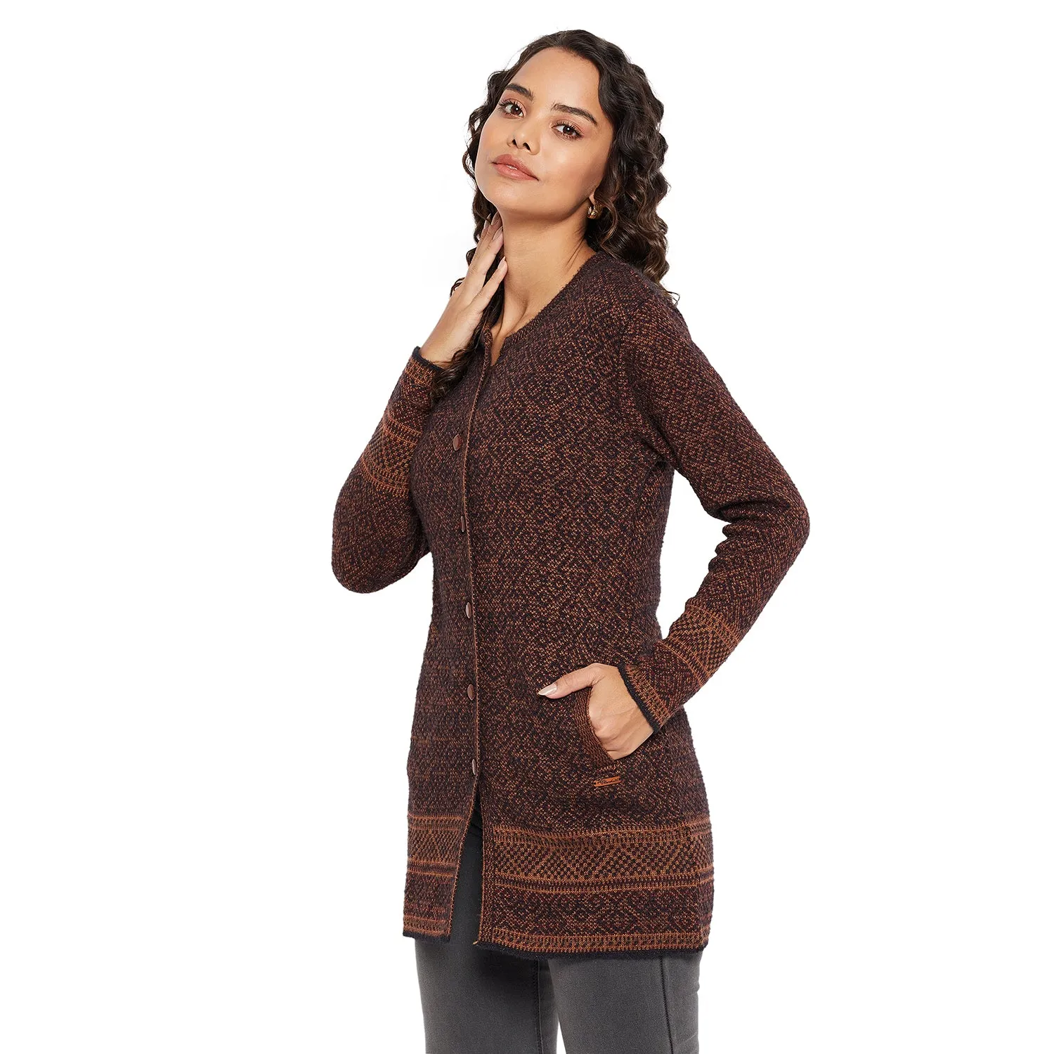Duke Stardust Women Round Neck Cardigan  (SDS1107)