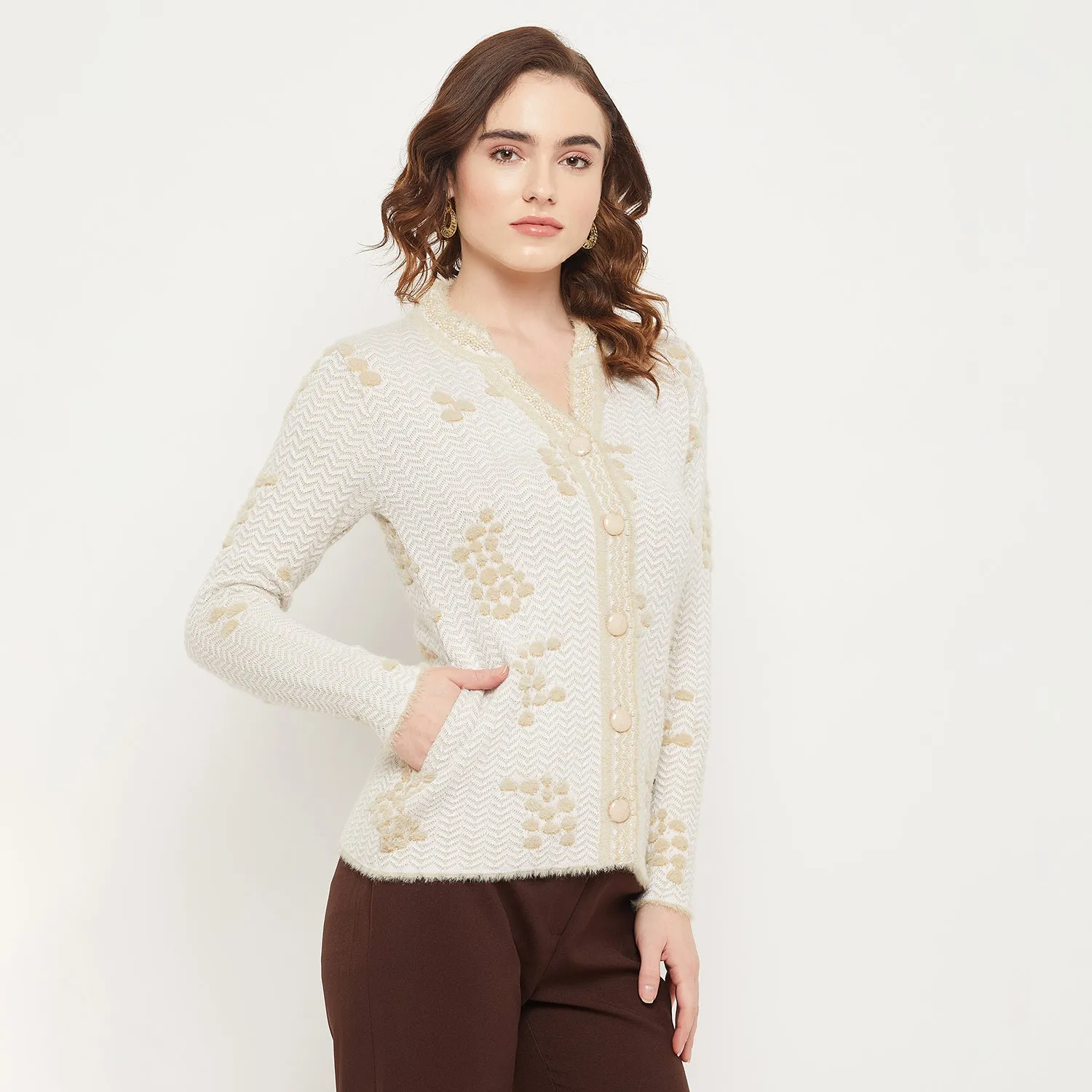 Duke Stardust Women Self Design Cardigan (SDS1041)