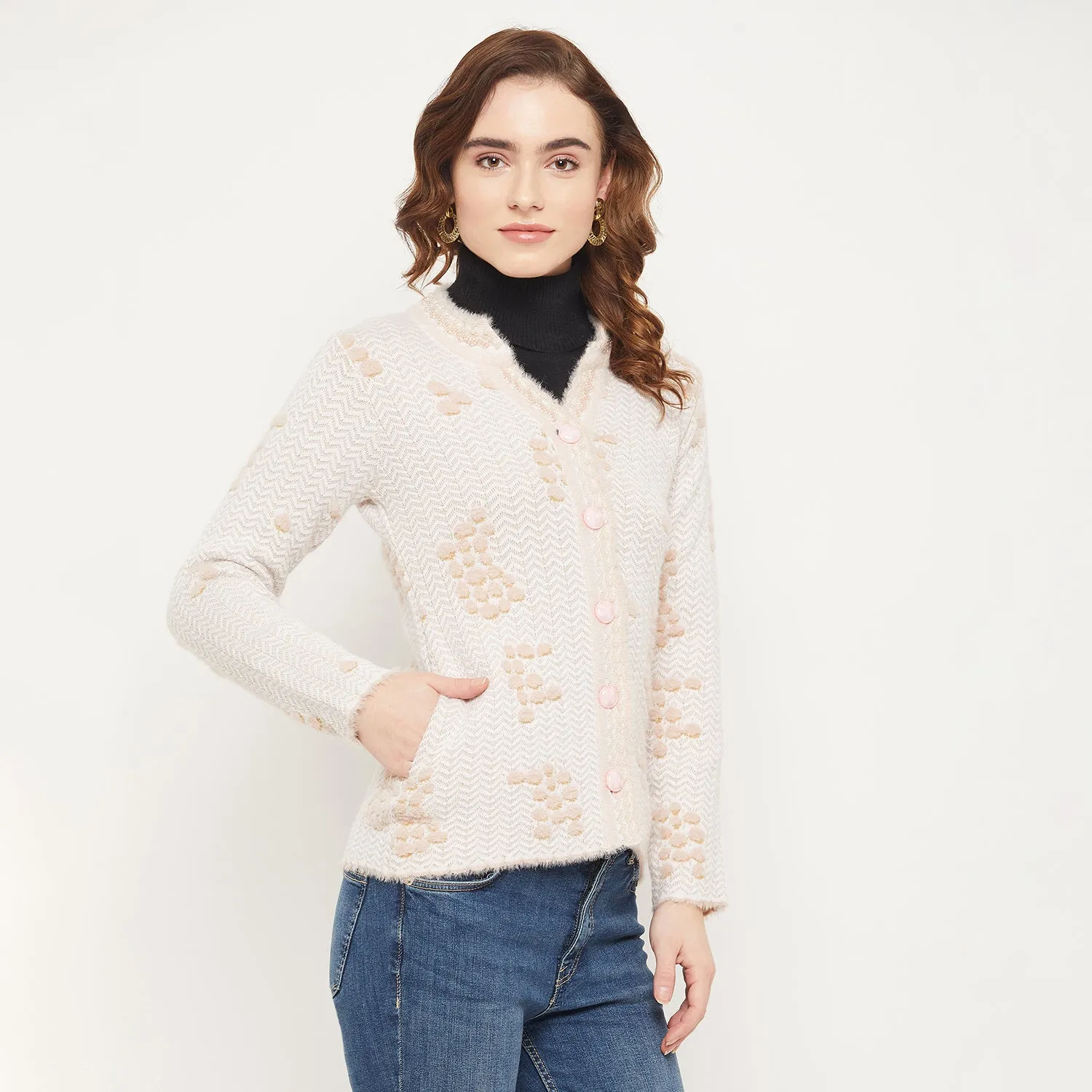 Duke Stardust Women Self Design Cardigan (SDS1041)