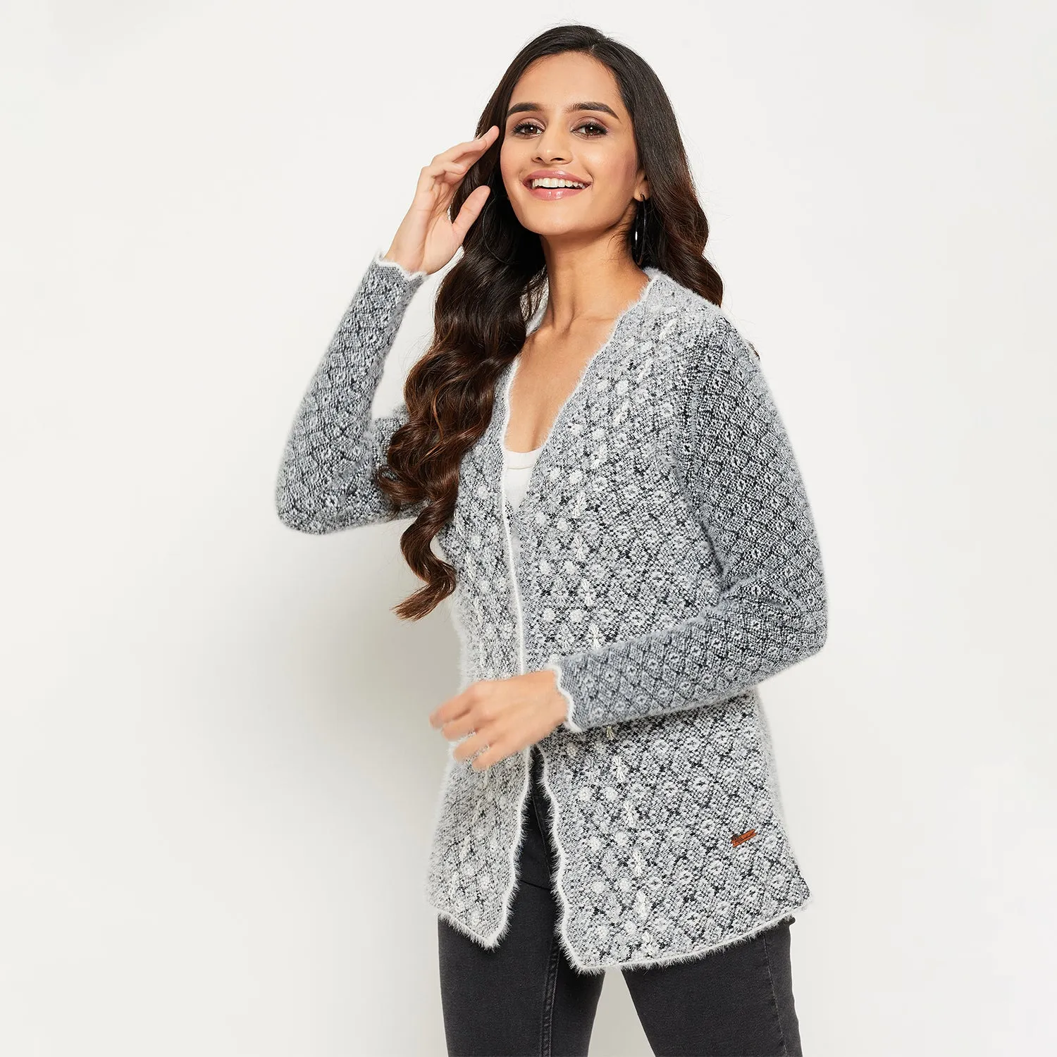 Duke Stardust Women Self Design Cardigan (SDS1064)