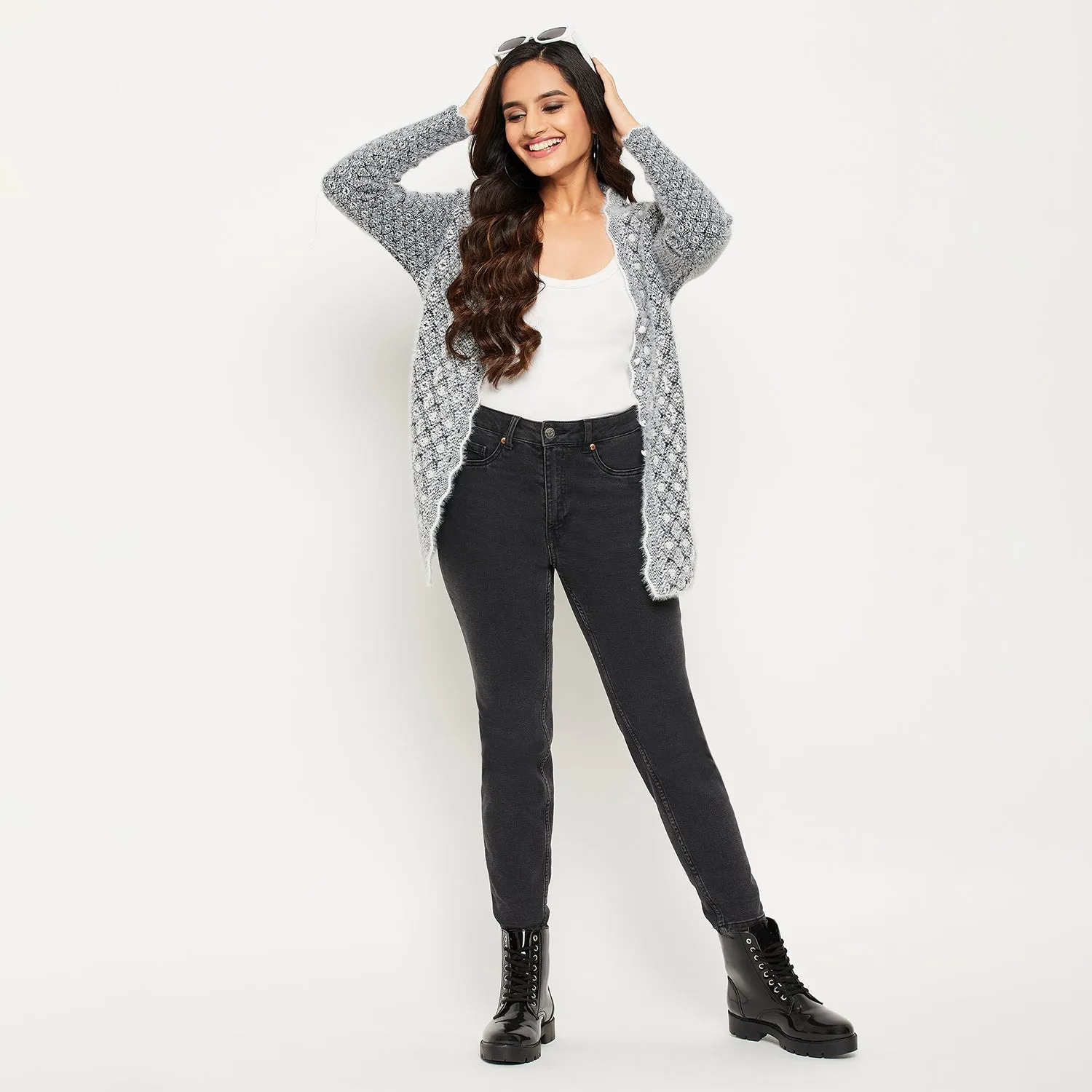 Duke Stardust Women Self Design Cardigan (SDS1064)