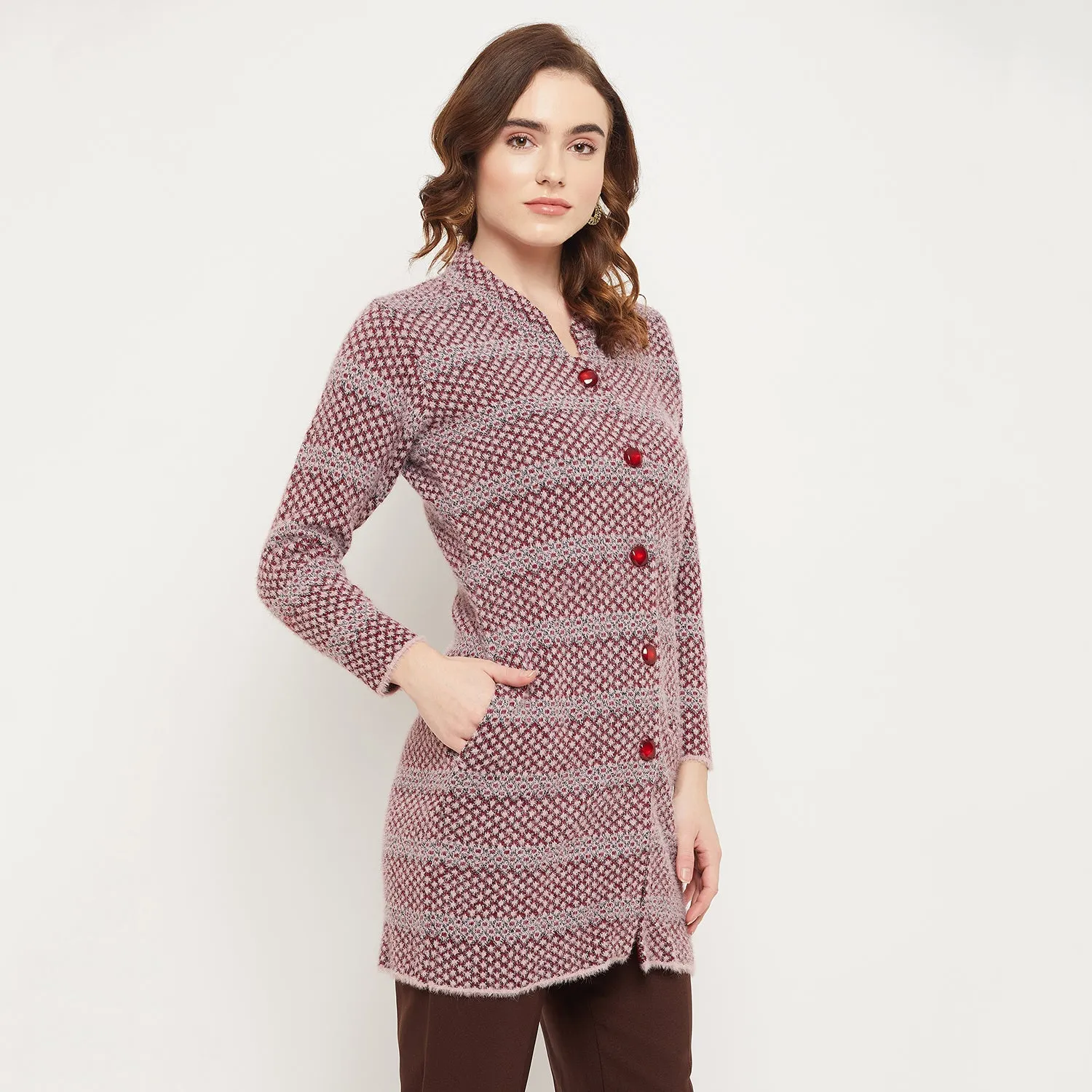 Duke Stardust Women Self Design Cardigan (SDS1095)