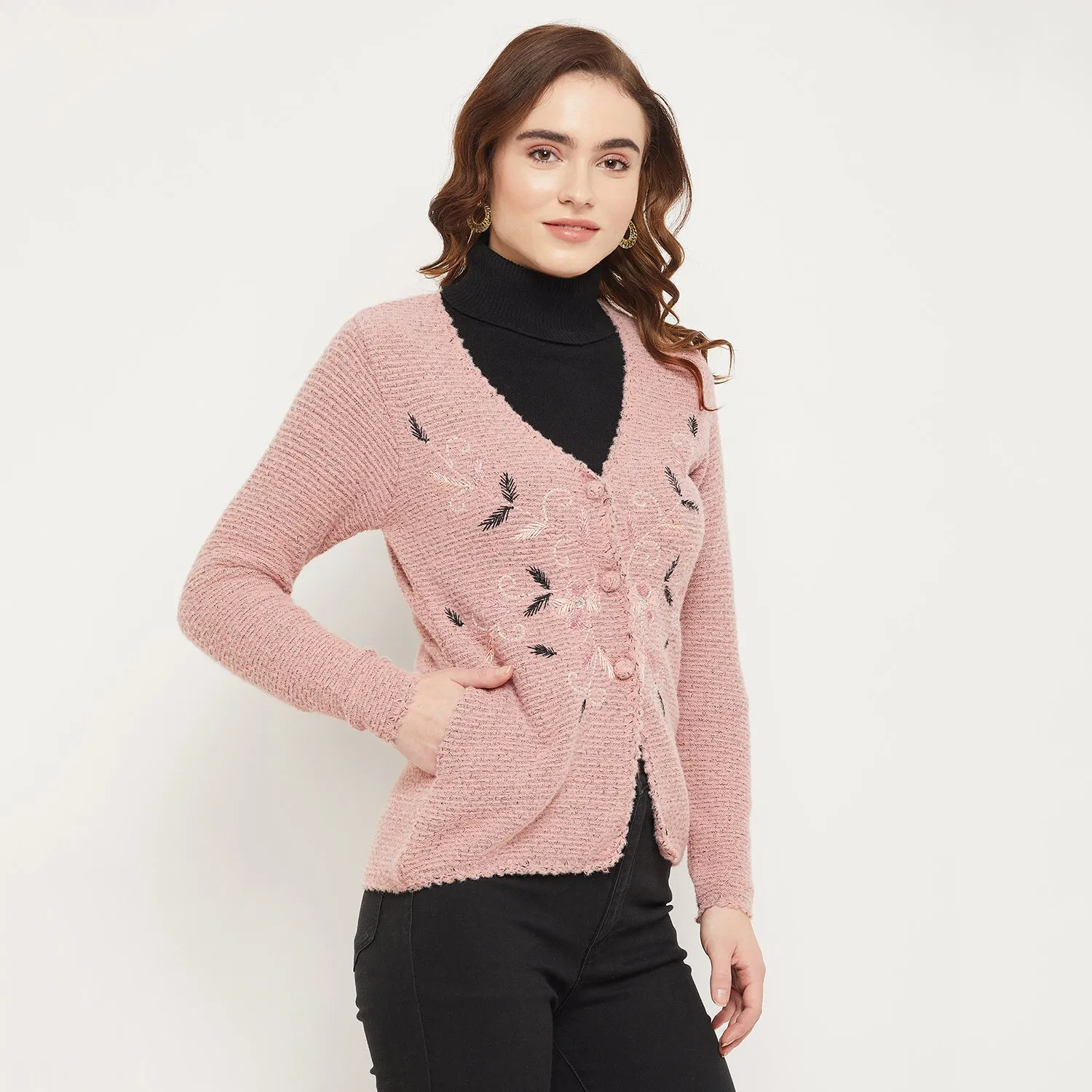 Duke Stardust Women Self Design Cardigan (SDS9733)