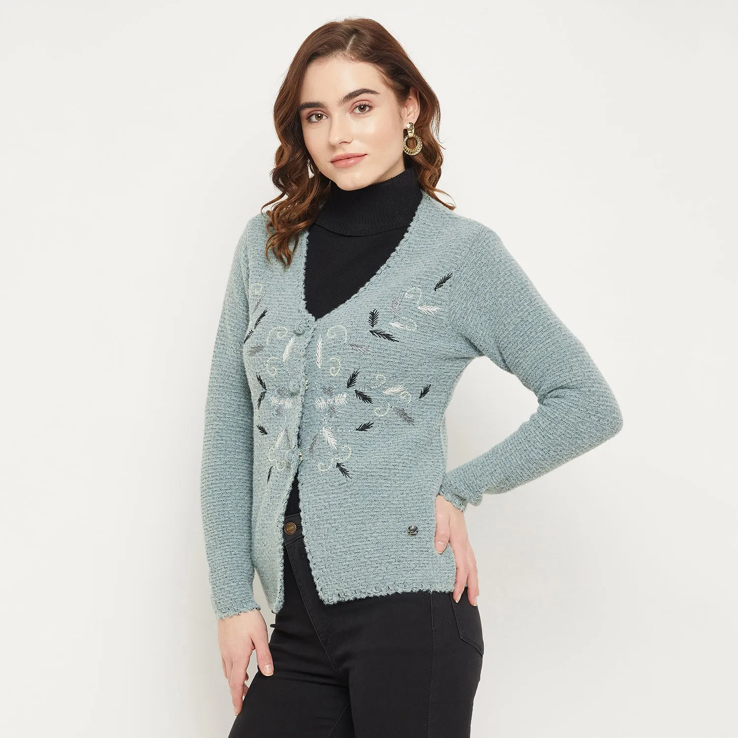 Duke Stardust Women Self Design Cardigan (SDS9733)