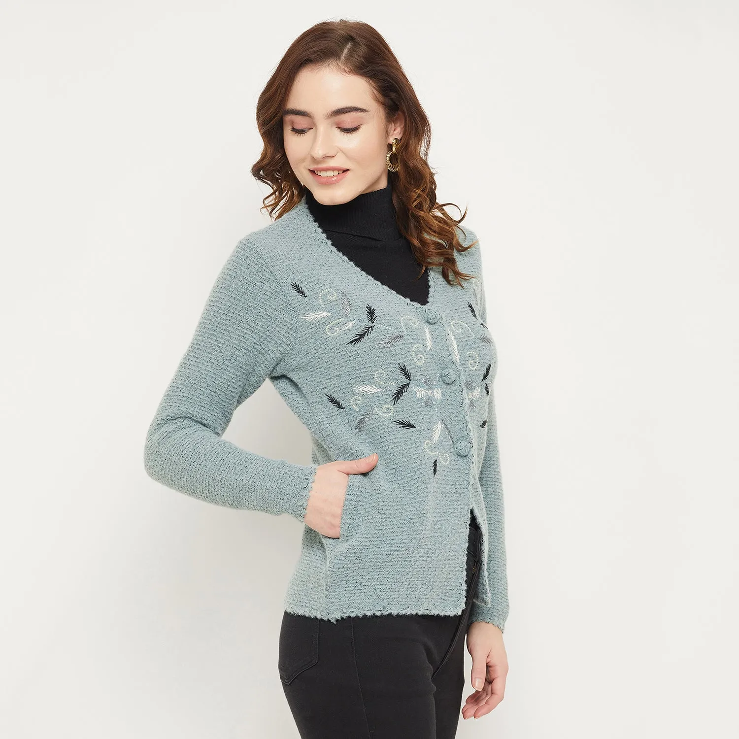 Duke Stardust Women Self Design Cardigan (SDS9733)