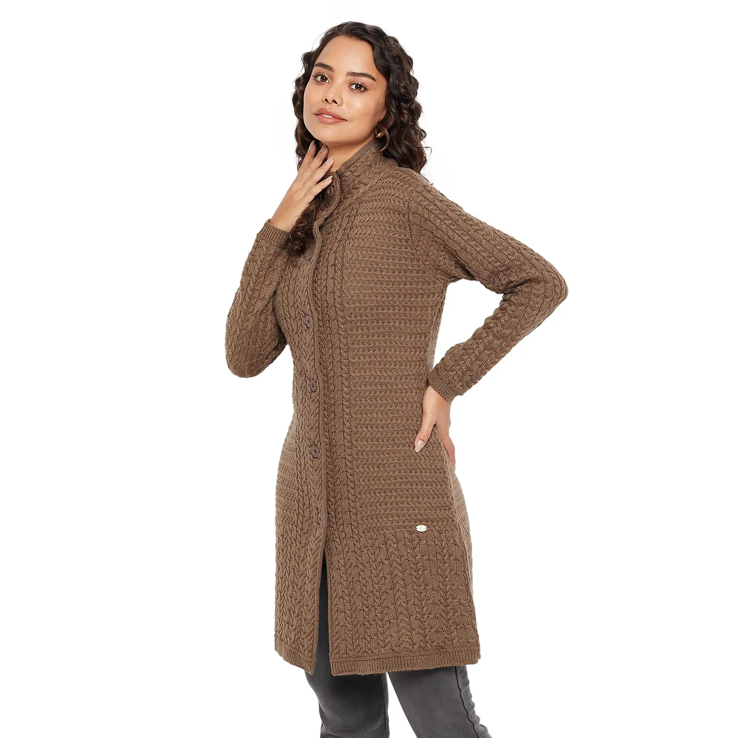 Duke Stardust Women Turtle Neck Cardigan  (SDS1102)