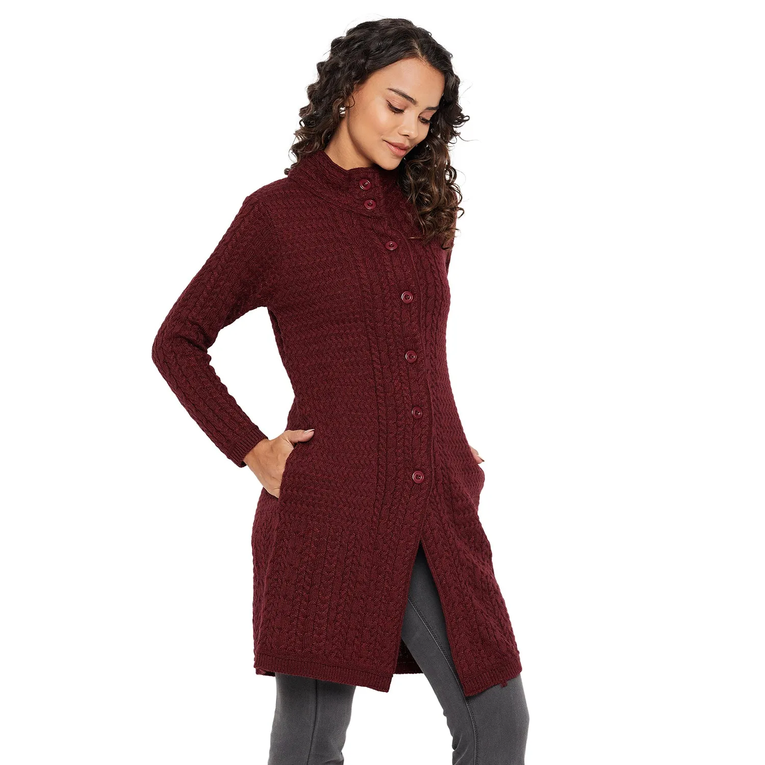 Duke Stardust Women Turtle Neck Cardigan  (SDS1102)