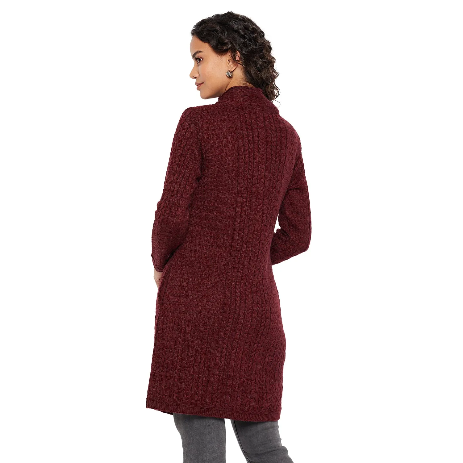 Duke Stardust Women Turtle Neck Cardigan  (SDS1102)