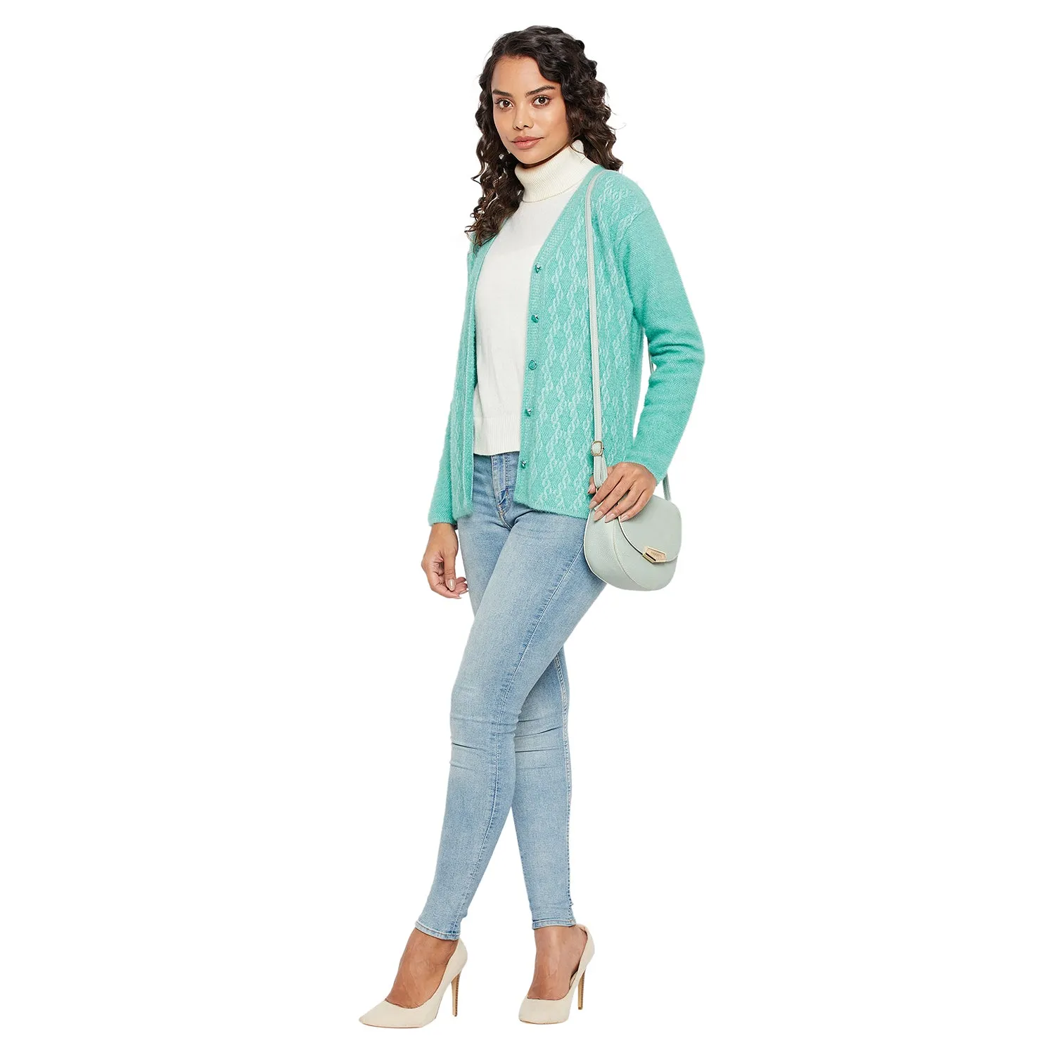 Duke Stardust Women V Neck Cardigan  (SDS9725)