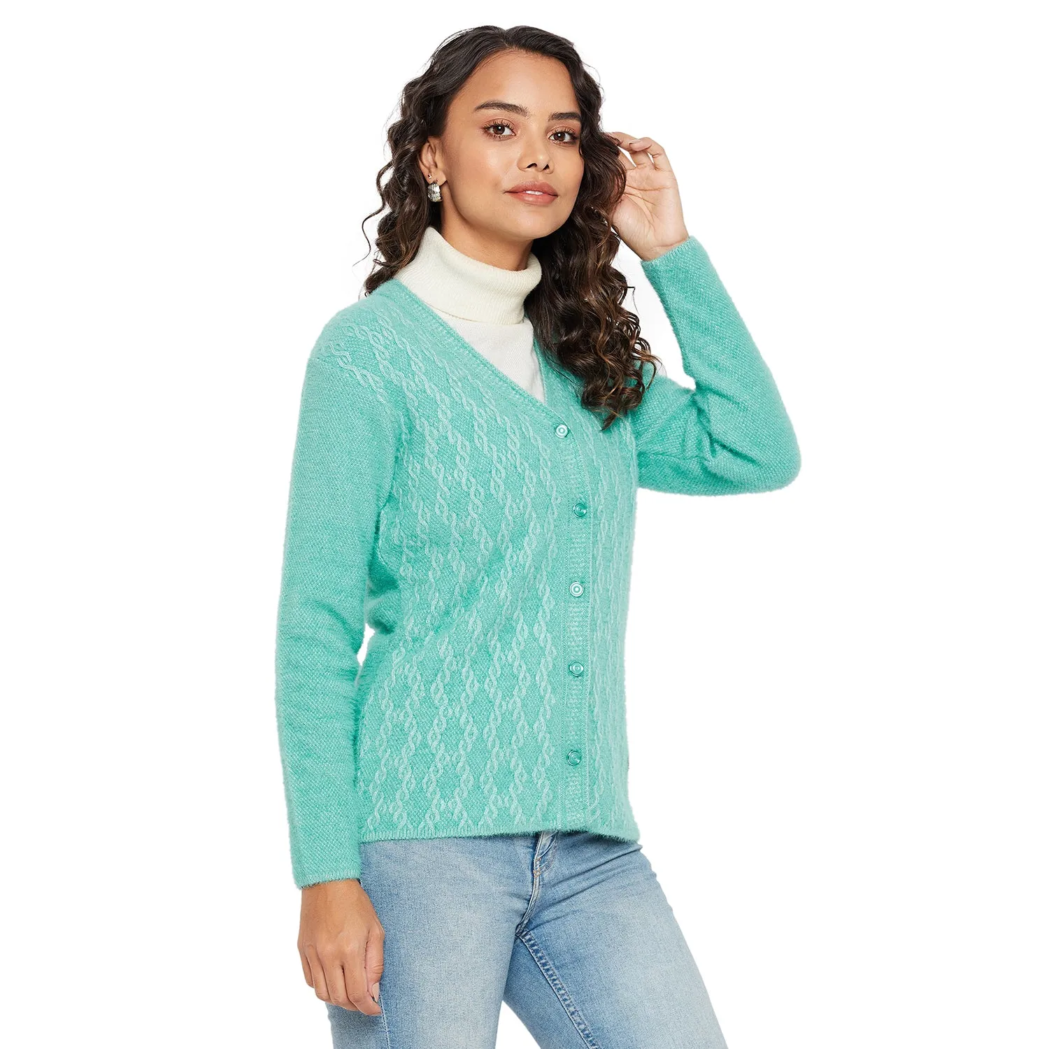 Duke Stardust Women V Neck Cardigan  (SDS9725)