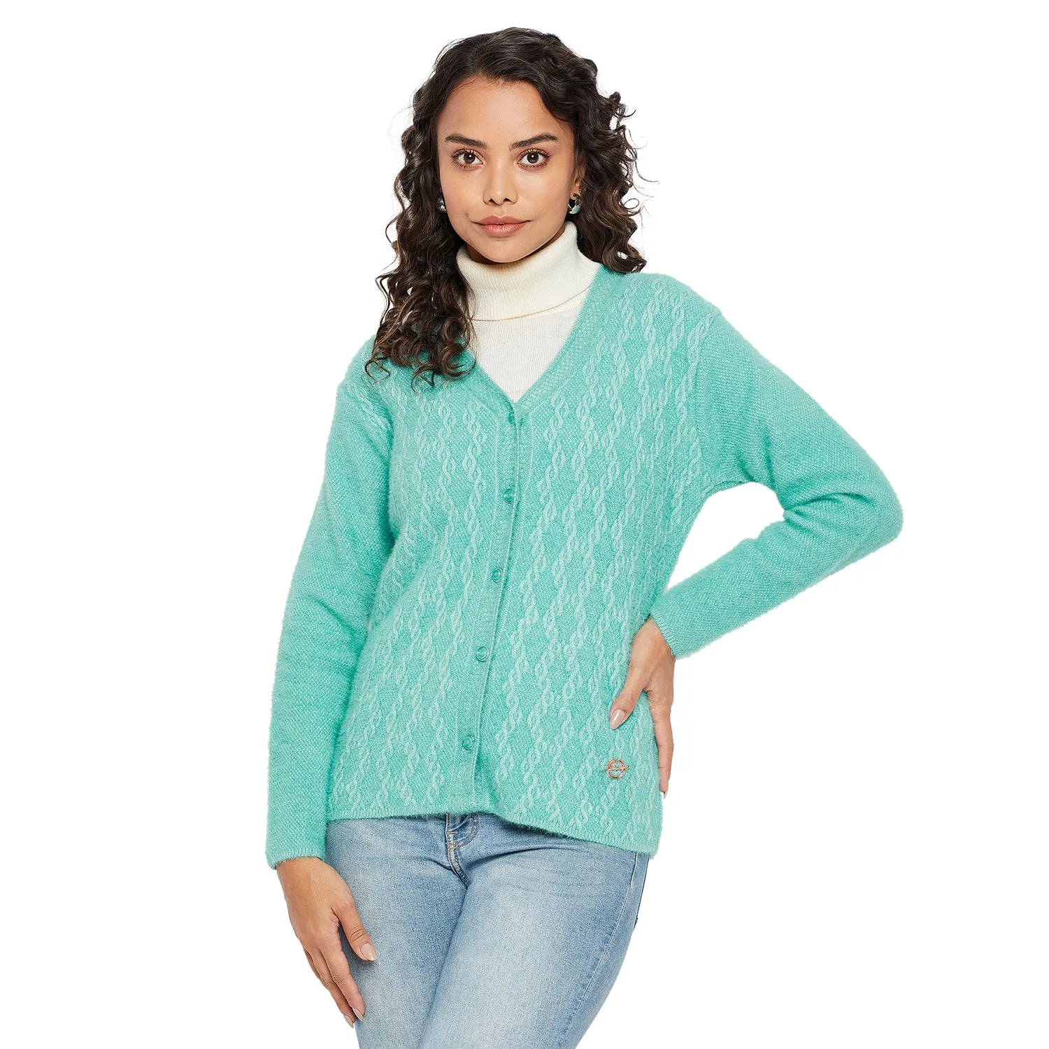 Duke Stardust Women V Neck Cardigan  (SDS9725)