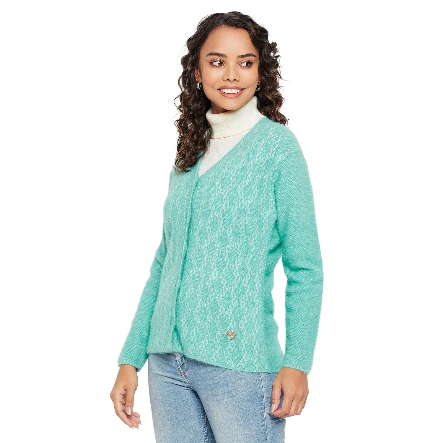 Duke Stardust Women V Neck Cardigan  (SDS9725)