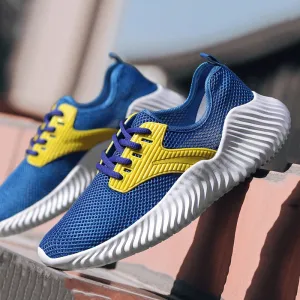 Fashion White Light Mesh Fly Woven Black Sneakers