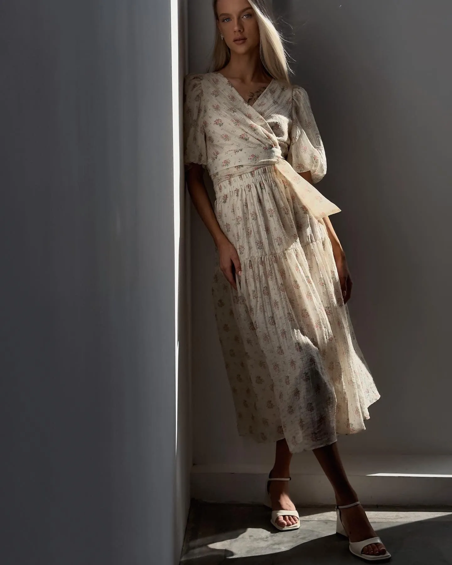 Floral Whisper Wrap Suit