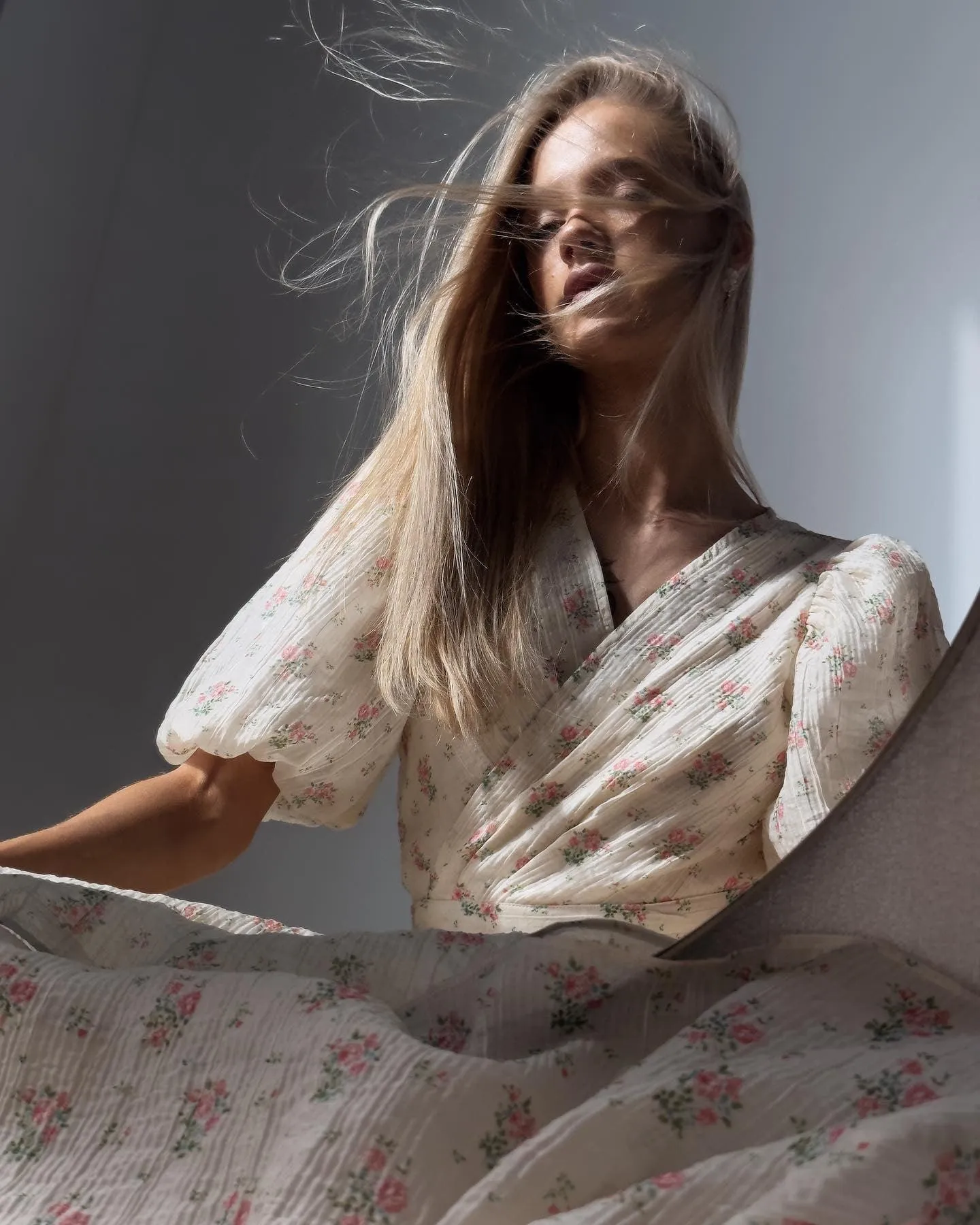 Floral Whisper Wrap Suit