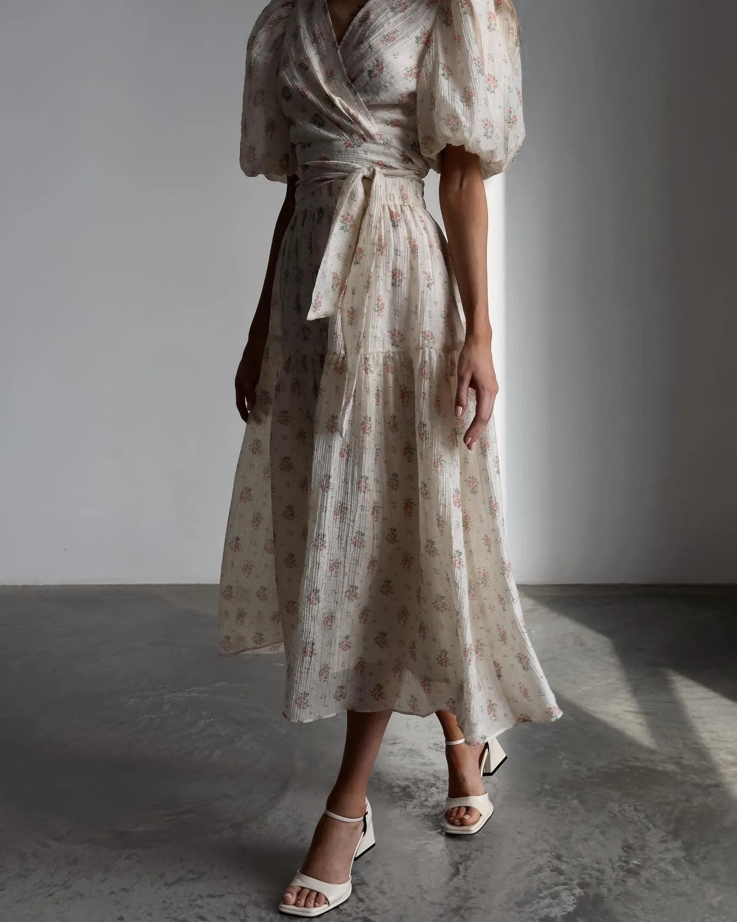 Floral Whisper Wrap Suit