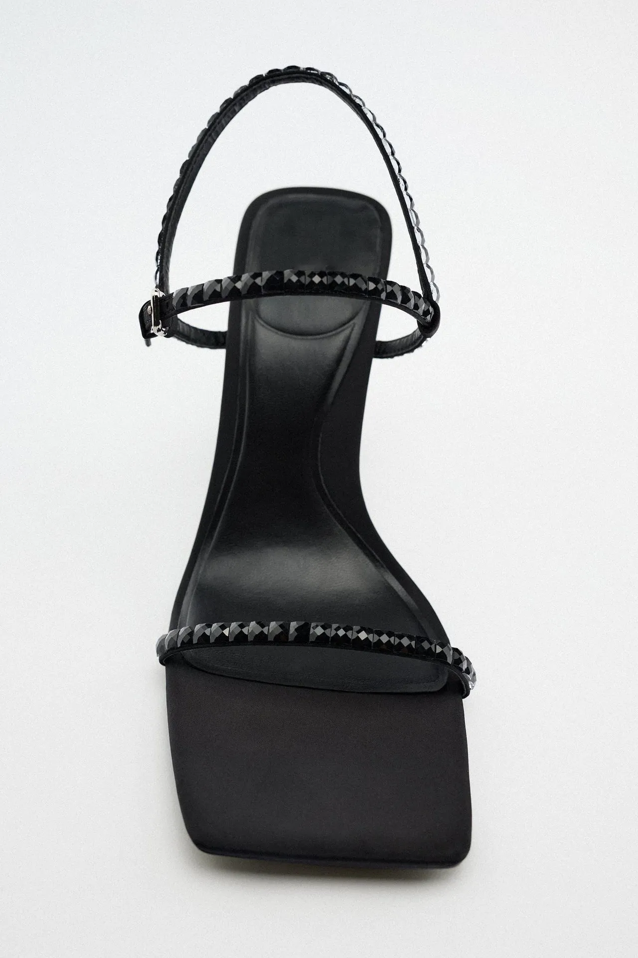 High Heeled Sandals With Fine Sparkles