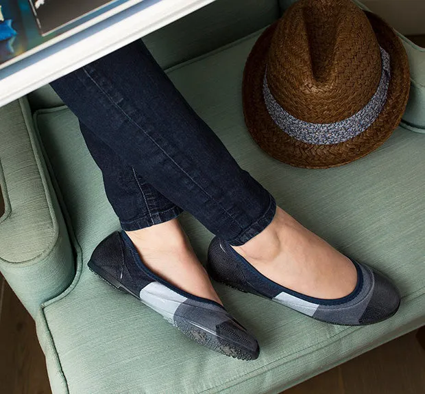 ja-vie denim colorblock jelly flats shoes