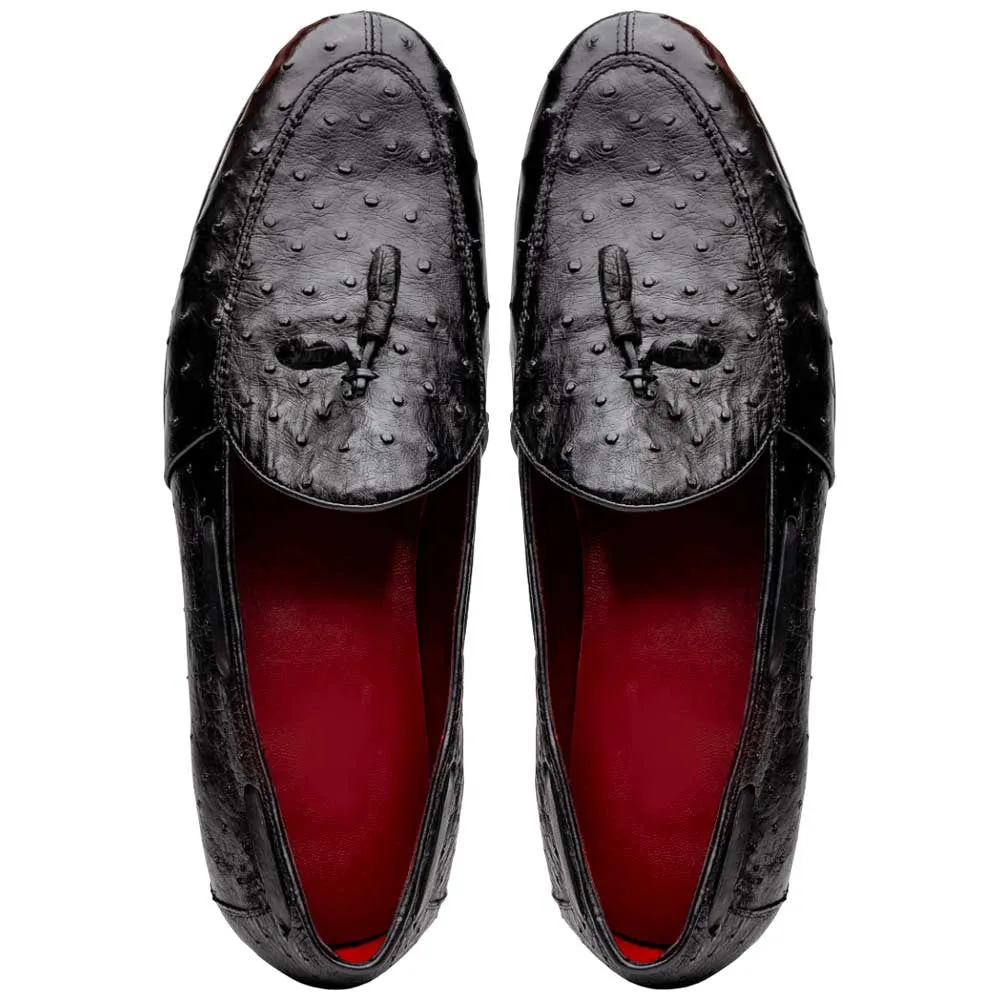 Marco Di Milano Aubiere Black Ostrich Loafers