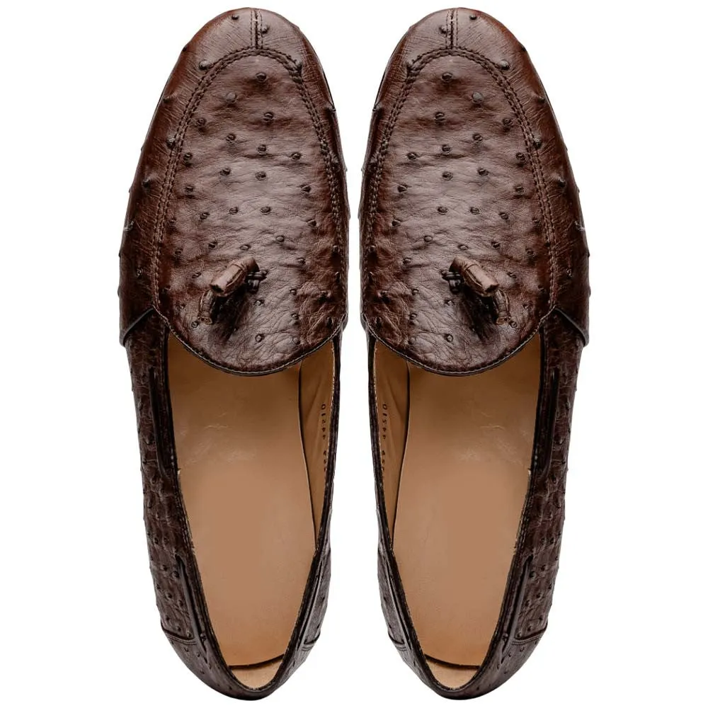 Marco Di Milano Aubiere Brown Ostrich Loafers