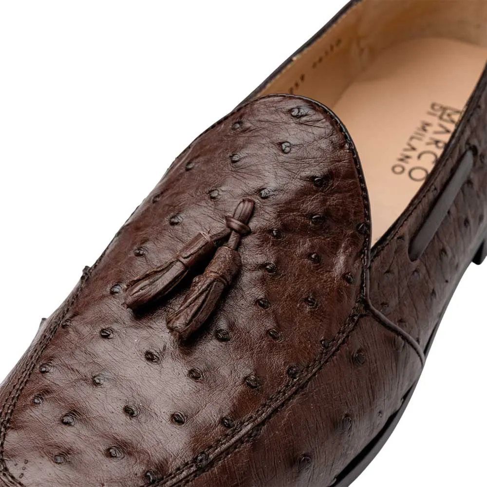 Marco Di Milano Aubiere Brown Ostrich Loafers
