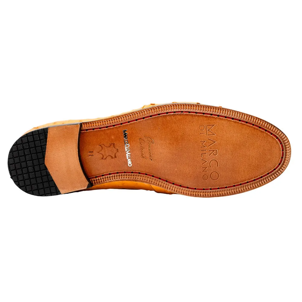 Marco Di Milano Aubiere Cognac Ostrich Loafers
