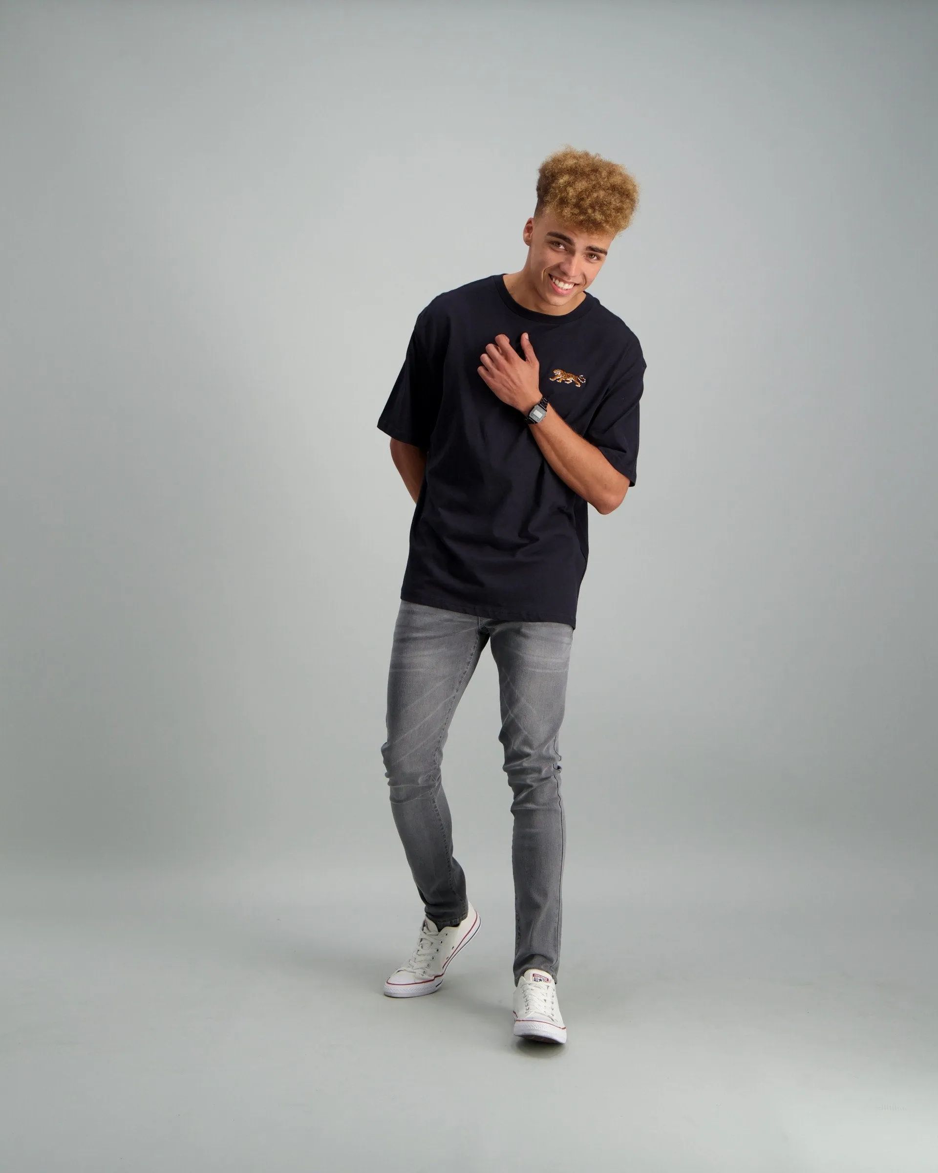 Men's Tiger Embroided T Shirt