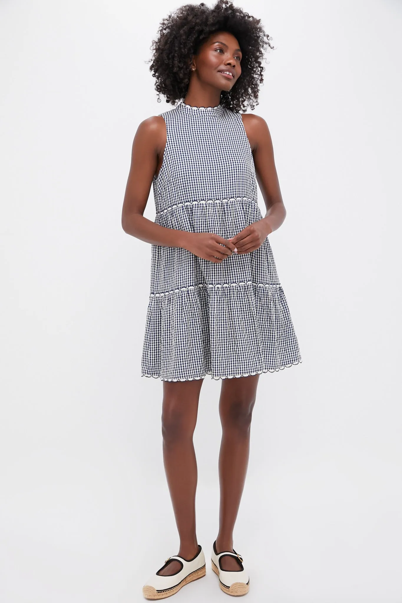Navy Gingham Morgan Dress