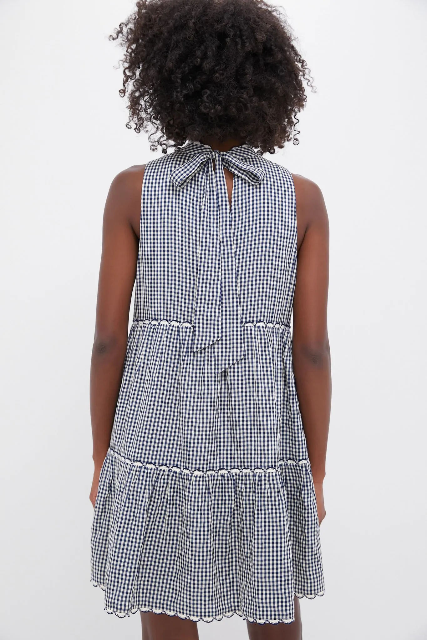 Navy Gingham Morgan Dress