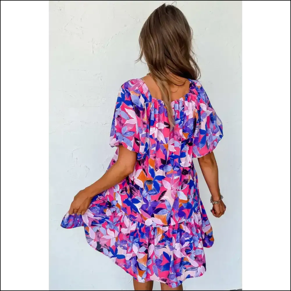Needful Things: Flirty Purple Flower Mini Dress – Goddess  💜💀