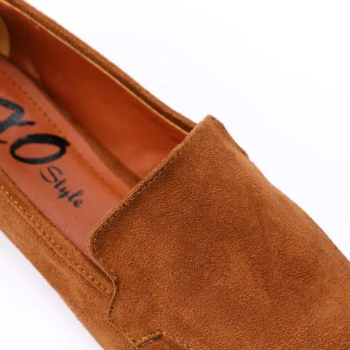 Pointed Toe Suede Ballerinas