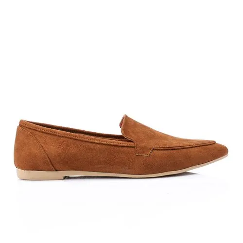 Pointed Toe Suede Ballerinas
