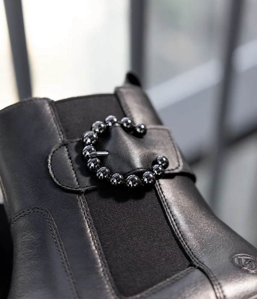 Remonte Stylish Black Leather Ankle Boots