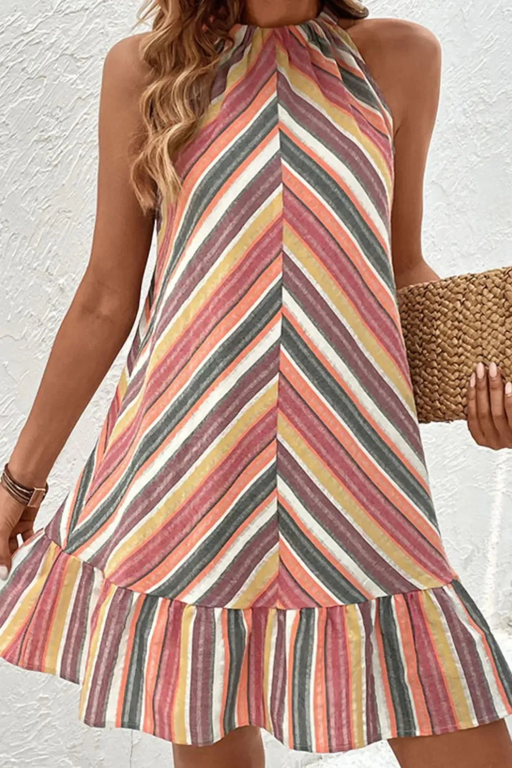 Sierra Dress - Bold Striped Dress With Vibrant Colors For Fun And Stylish Occasions