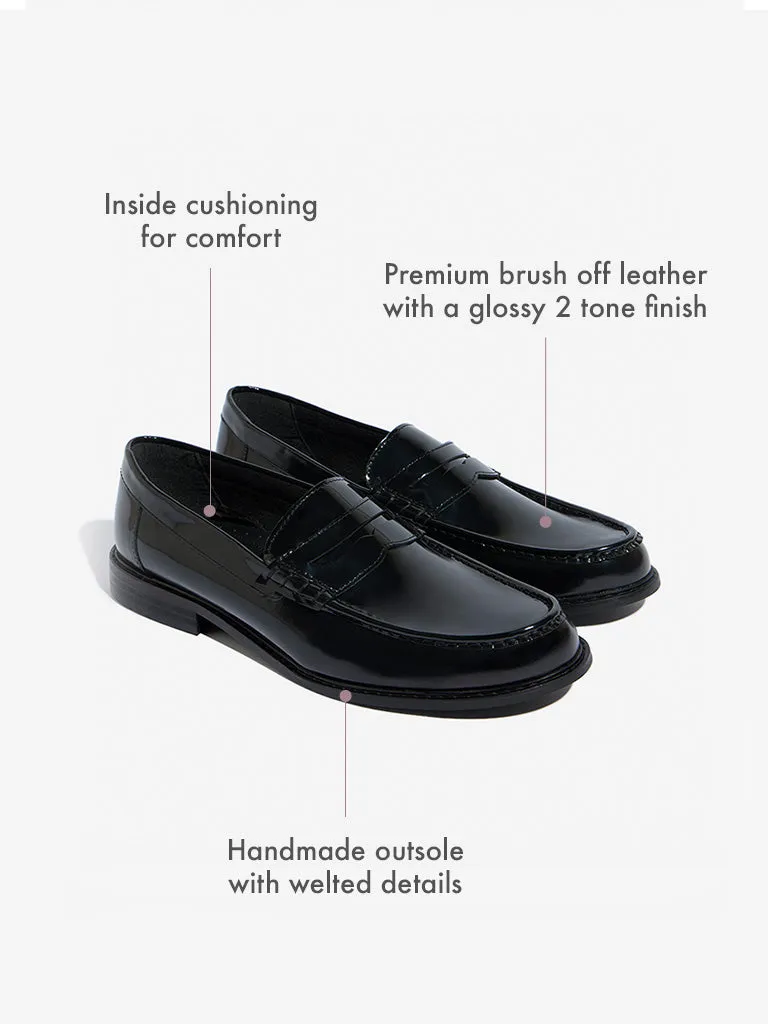 SOLEPLAY Black Penny Loafers