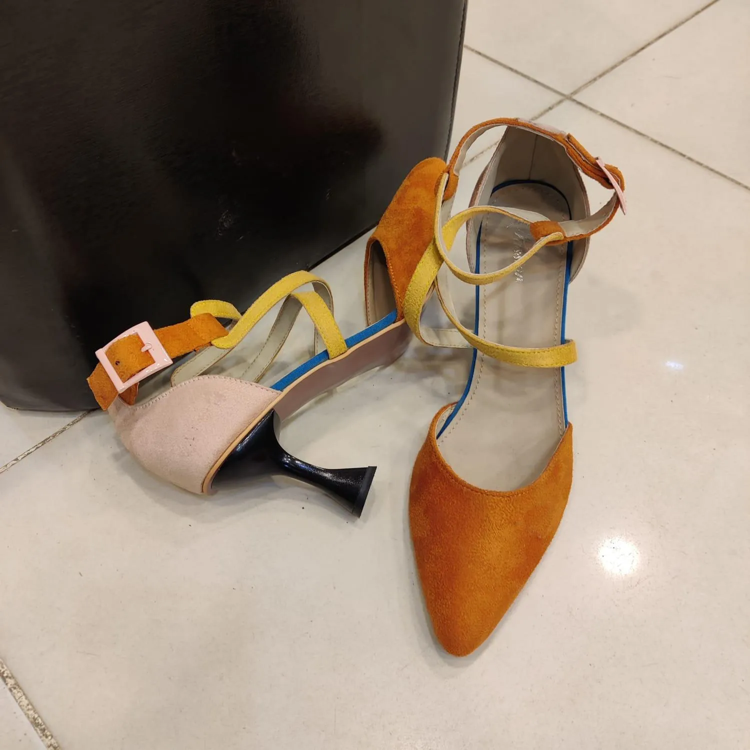Stylish Orange Satrangi Pumps