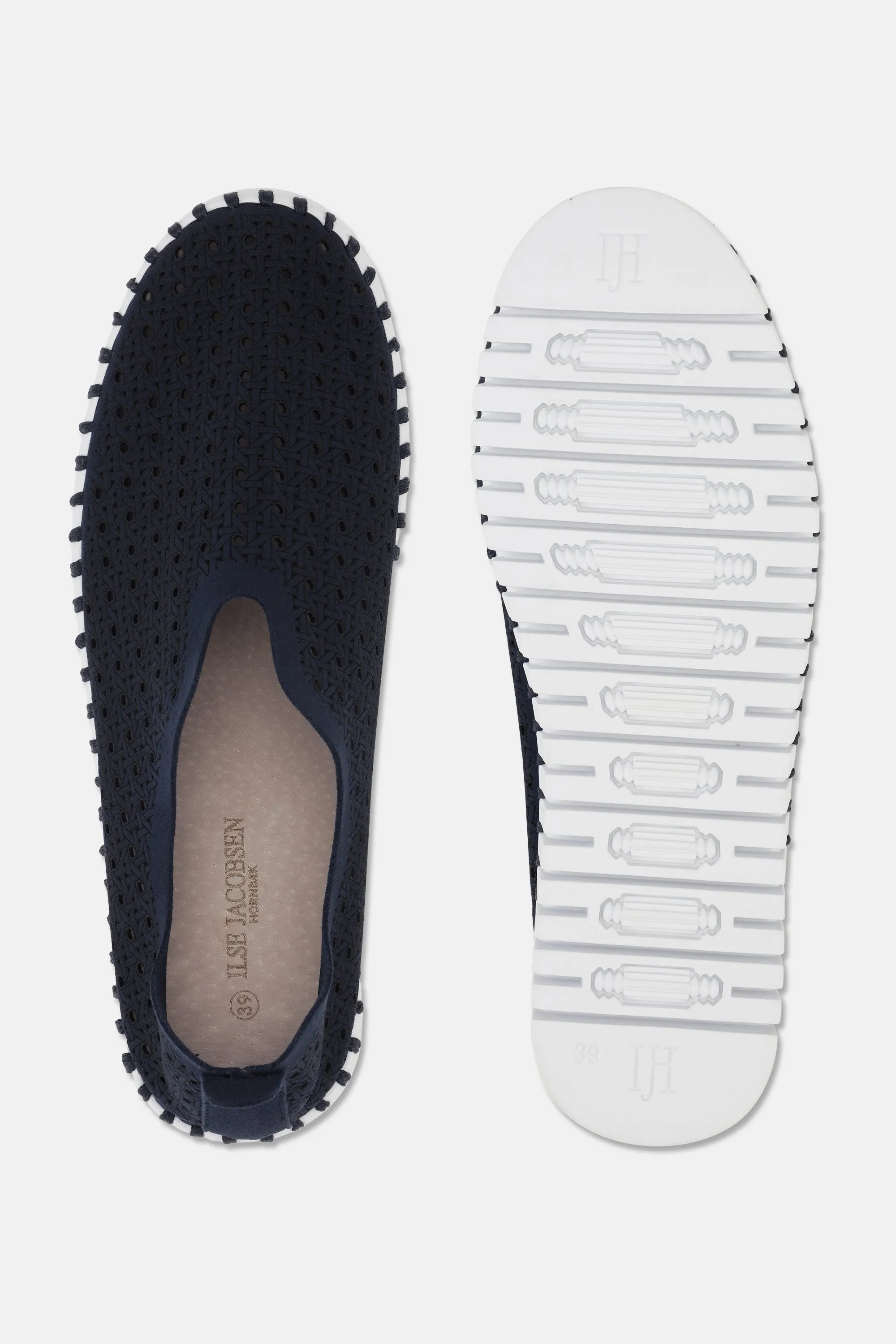 Tulip Slipper - Dark Indigo White