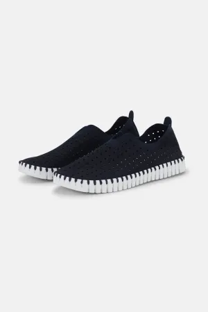 Tulip Slipper - Dark Indigo White