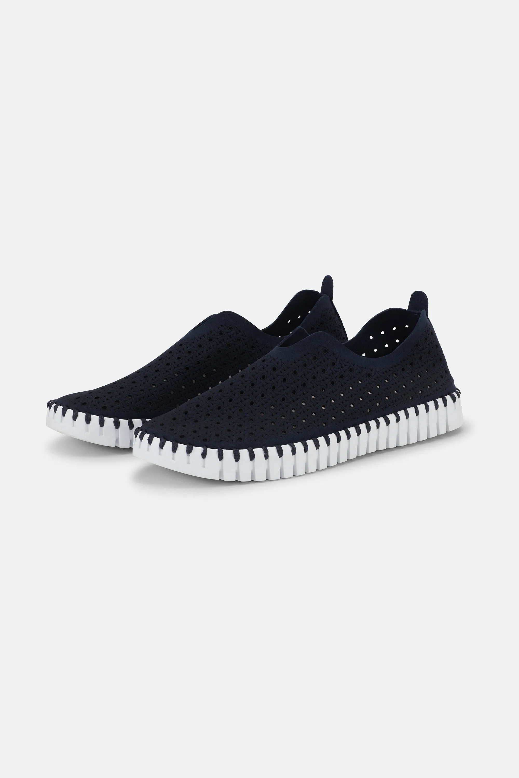 Tulip Slipper - Dark Indigo White