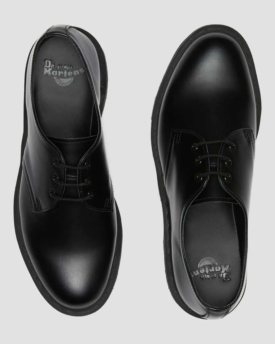 Unisex 1461 Mono Smooth Leather Oxford Shoes Black Smooth