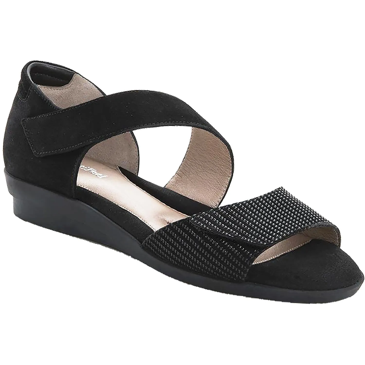Women's BeautiFeel Dita Black Linear 3D Print Suede