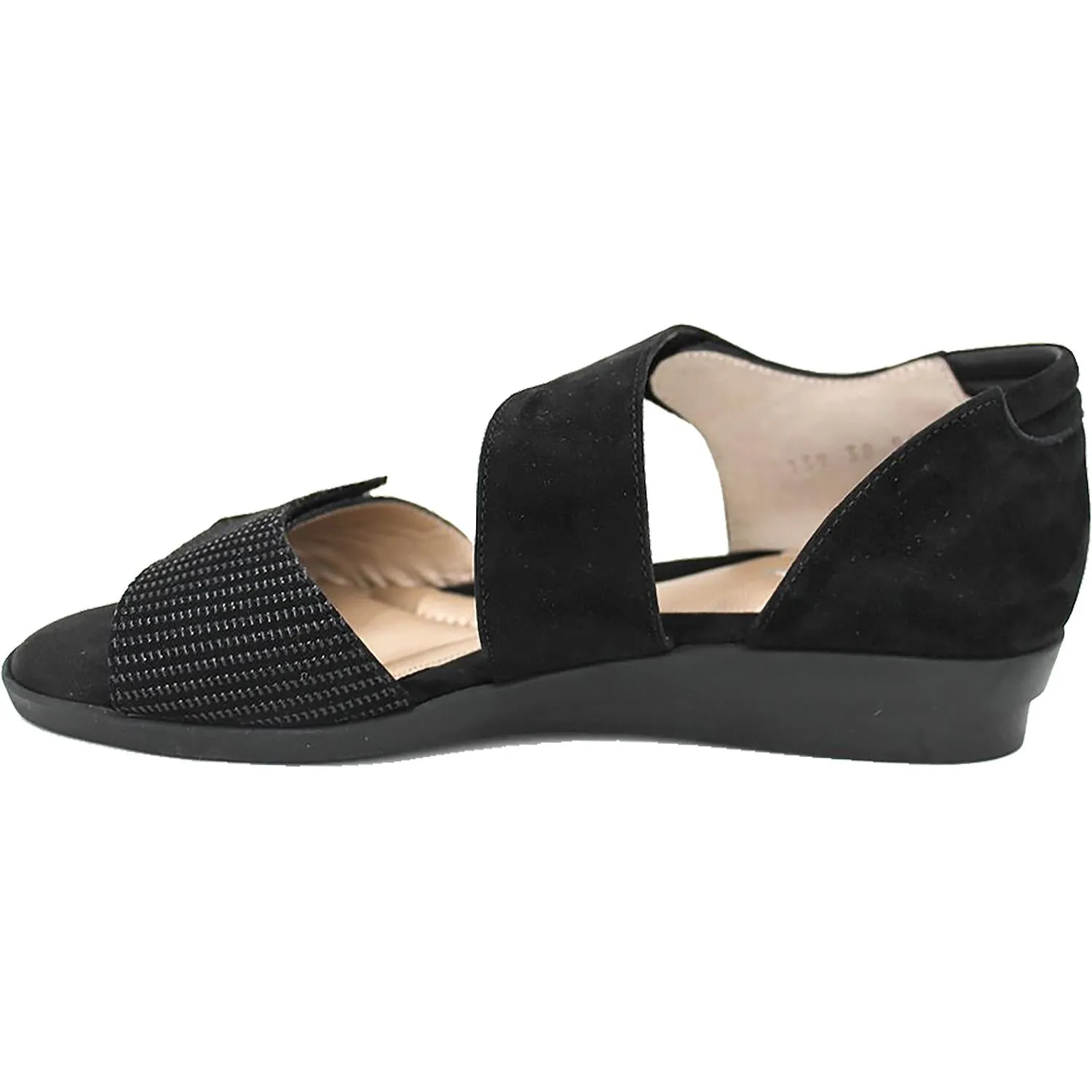 Women's BeautiFeel Dita Black Linear 3D Print Suede