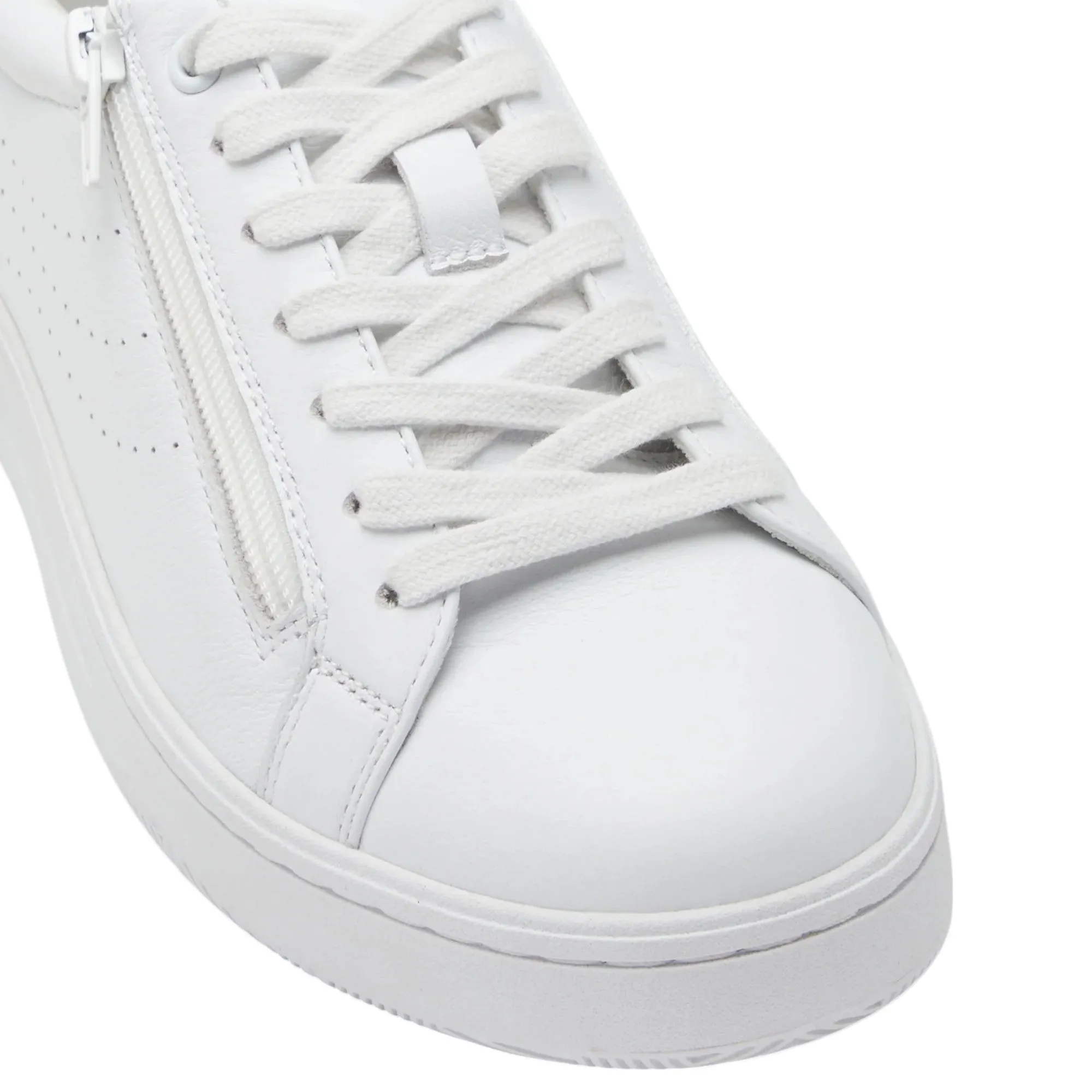 Womens Hush Puppies Spin White Ladies Sneakers Casual Lace Up Shoes