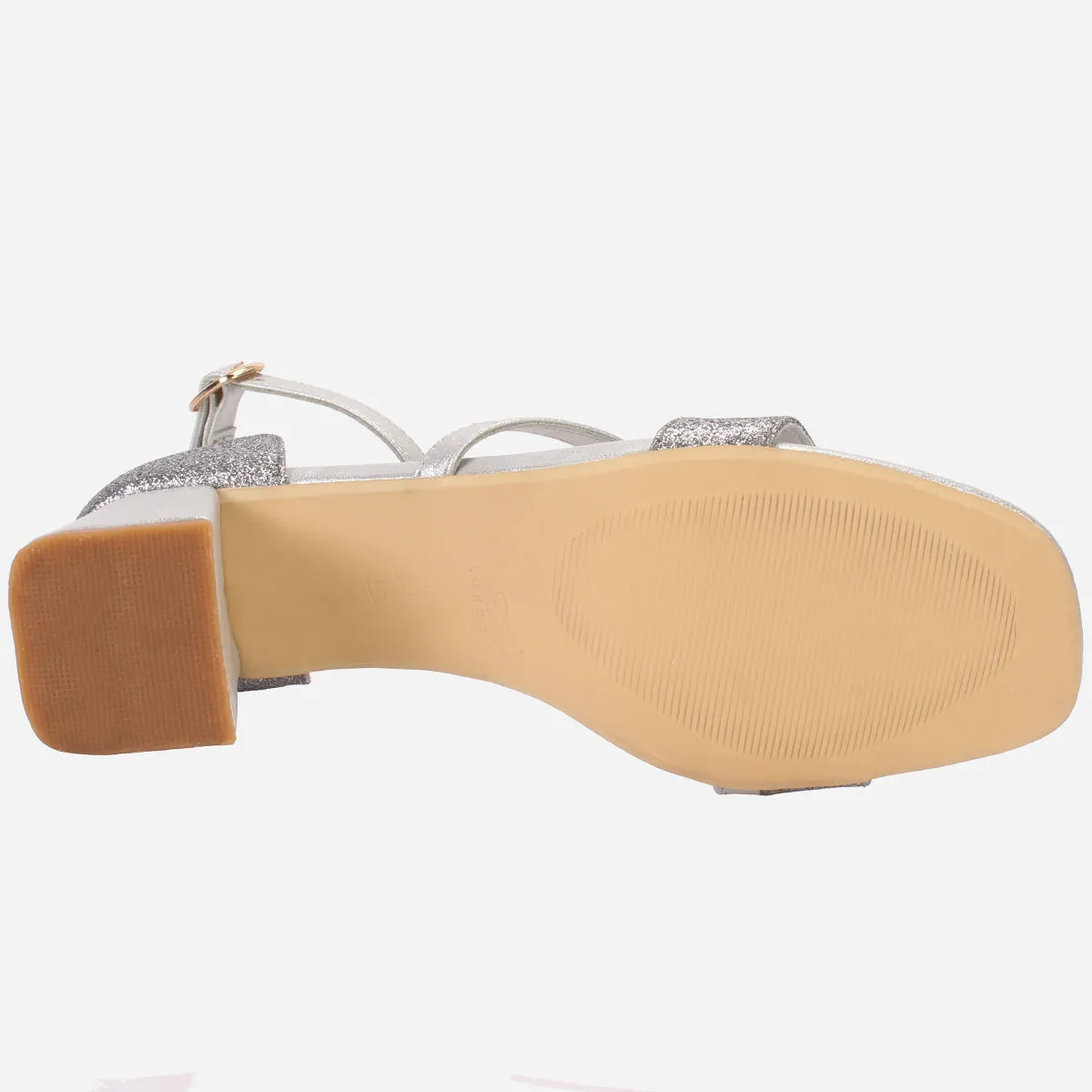 Womens "KAPUA" Shimmery Block Heel Sandals